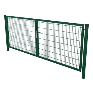 Záhradná brána LUX, širka 360 cm, výška 125 cm, zelená