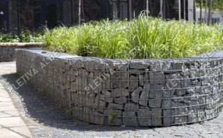 Gabiony blok, oko 100x100 mm, rozmer 100x100 cm