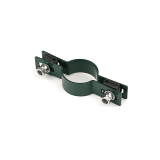 Príchytka panelu na stĺp 38mm, 4mm, priebežná, ZN+PVC, zelená